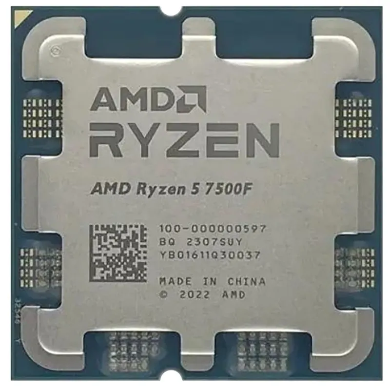 Центральный Процессор AMD RYZEN 5 7500F BOX (Raphael, 5nm, C6/T12, Base 3,70GHz, Turbo 5,00GHz, without graphics, L3 32Mb, TDP 65W, SAM5)
