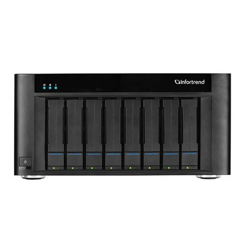 Сетевой накопитель Infortrend GSe Pro 108-C 8bay, supports NAS, SAN, object protocol and Cloud gateway, including Intel Atom 2.4GHz 4C CPU, 1x4GB non-ECC, 4x1GbE(RJ45), 2x USB 2.0, 2x USB 3.0, 1x Host Board slot, 1xPSU and 8 drive trays