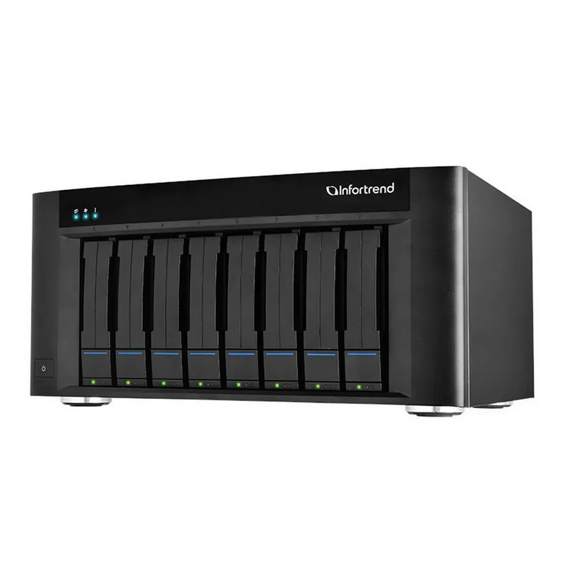 Сетевой накопитель Infortrend GSe Pro 108-C 8bay, supports NAS, SAN, object protocol and Cloud gateway, including Intel Atom 2.4GHz 4C CPU, 1x4GB non-ECC, 4x1GbE(RJ45), 2x USB 2.0, 2x USB 3.0, 1x Host Board slot, 1xPSU and 8 drive trays