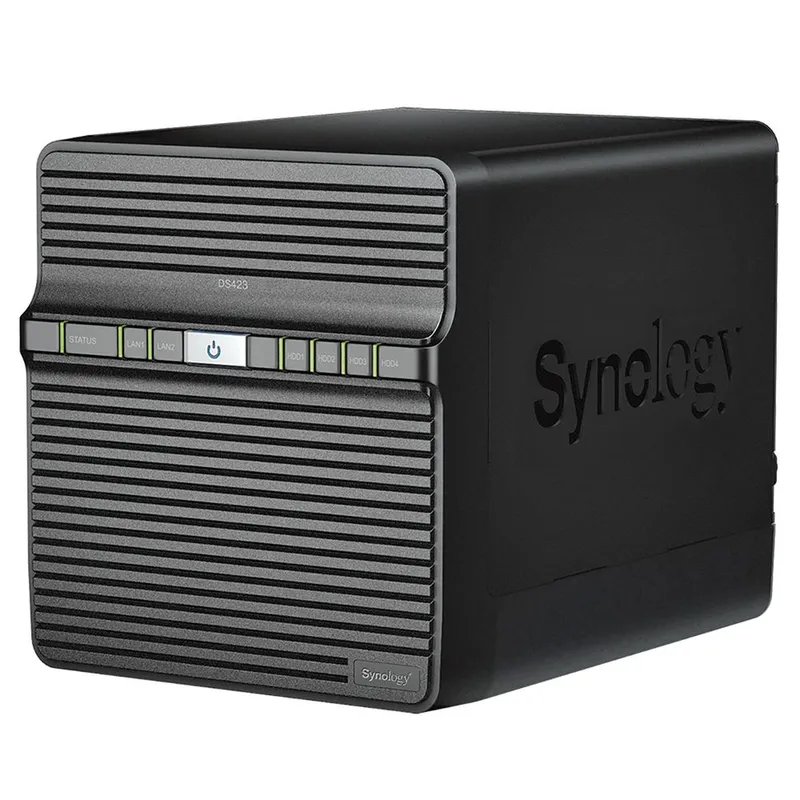 Система хранения данных Synology QC1,1GhzCPU/2GB/RAID0,1,10,5,6/up to 4HDDs SATA(3,5' or 2,5')/2xUSB3.2/2GigEth/iSCSI/2xIPcam(up to 30)/1xPS/1YW repl DS418
