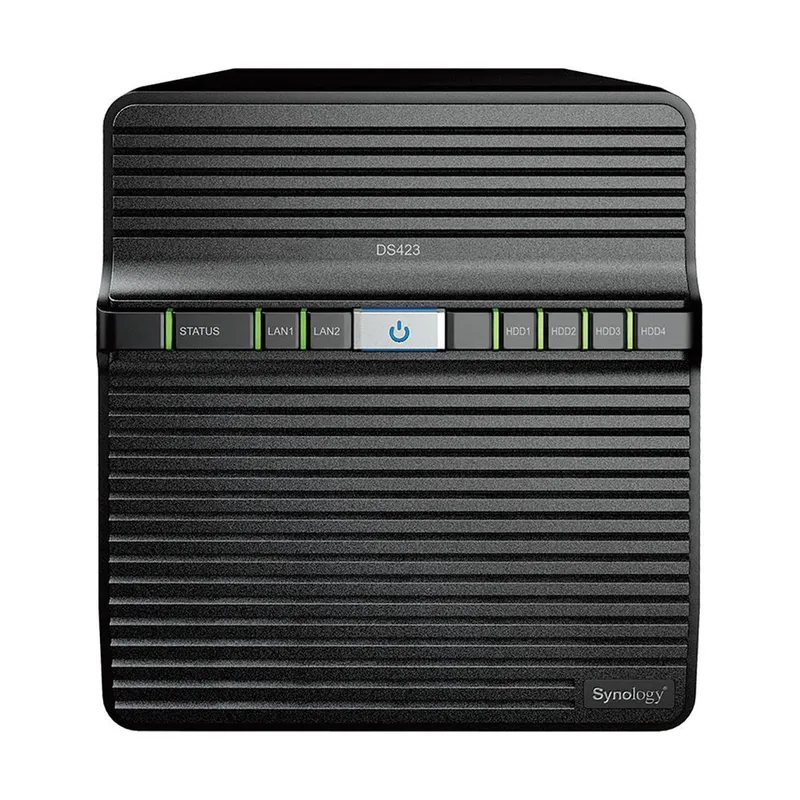 Система хранения данных Synology QC1,1GhzCPU/2GB/RAID0,1,10,5,6/up to 4HDDs SATA(3,5' or 2,5')/2xUSB3.2/2GigEth/iSCSI/2xIPcam(up to 30)/1xPS/1YW repl DS418