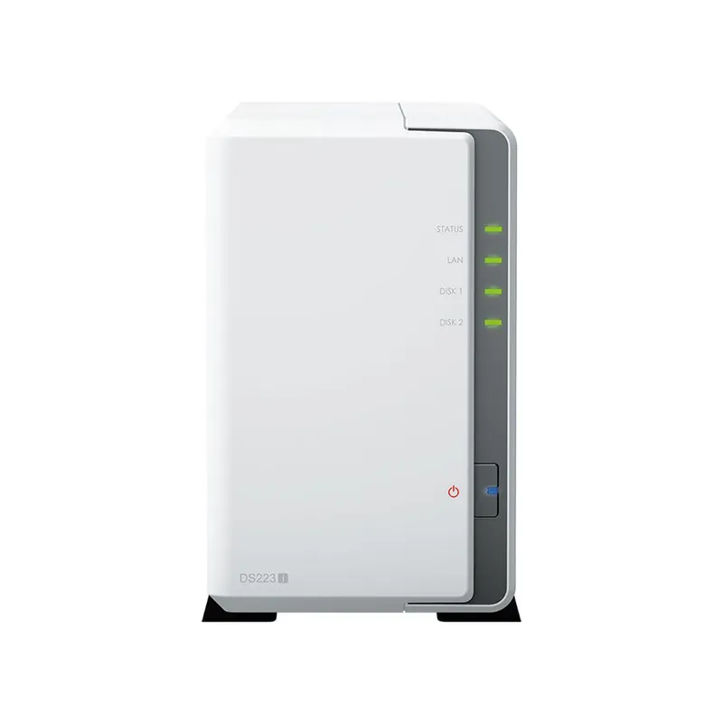 Системы хранения данных Synology DS223j QC1,7Ghz/1Gb DDR4/RAID0,1,JBOD/upto 2HDDs SATA(3,5')/2xUSB3.2/1GigEth/iSCSI/2xIPcam(upto 12)/1xPS/1YW repl DS220j