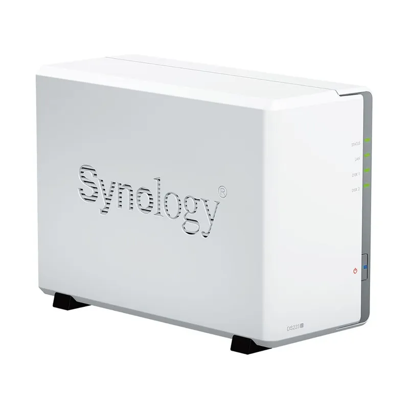 Системы хранения данных Synology DS223j QC1,7Ghz/1Gb DDR4/RAID0,1,JBOD/upto 2HDDs SATA(3,5')/2xUSB3.2/1GigEth/iSCSI/2xIPcam(upto 12)/1xPS/1YW repl DS220j