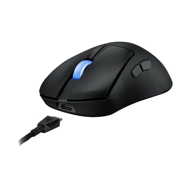 ASUS ROG KERIS II WIRELESS ACE, 54g, 2.4GHz RF, Bluetooth, 42K DPI Sensor, 5 Programmable Buttons, Black
