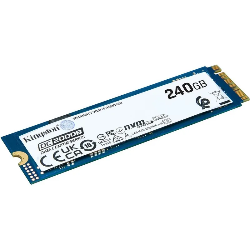 Твердотельный накопитель Kingston Enterprise SSD 240GB DC2000B M.2 2280 NVMe Gen4x4 R4500/W400MB/s  3D TLC MTBF 2М 260 000/18 000 IOPS 175,2TBW (Data Center) 3 years