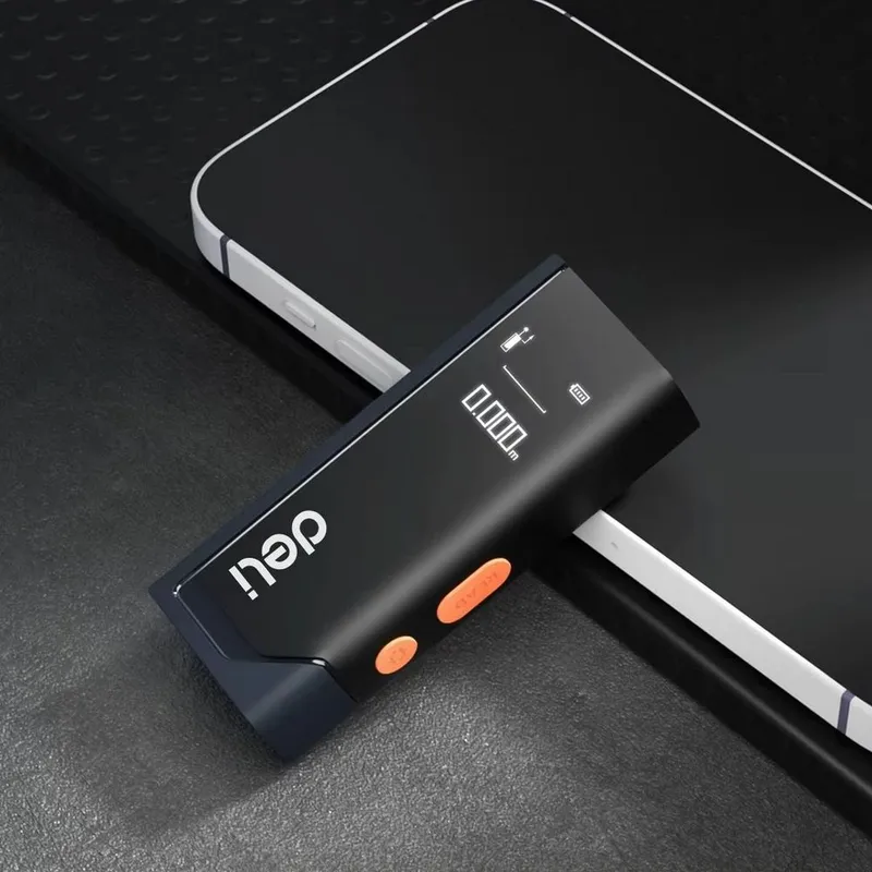 Лазерный дальномер "Home Series Black" Deli DL331150  диапазон измерений 0,05~50м, точность измерения ±3мм, 370 мАч, OLED дисплей, Type-C, вес 48 грамм, эксклюзивный дизайн