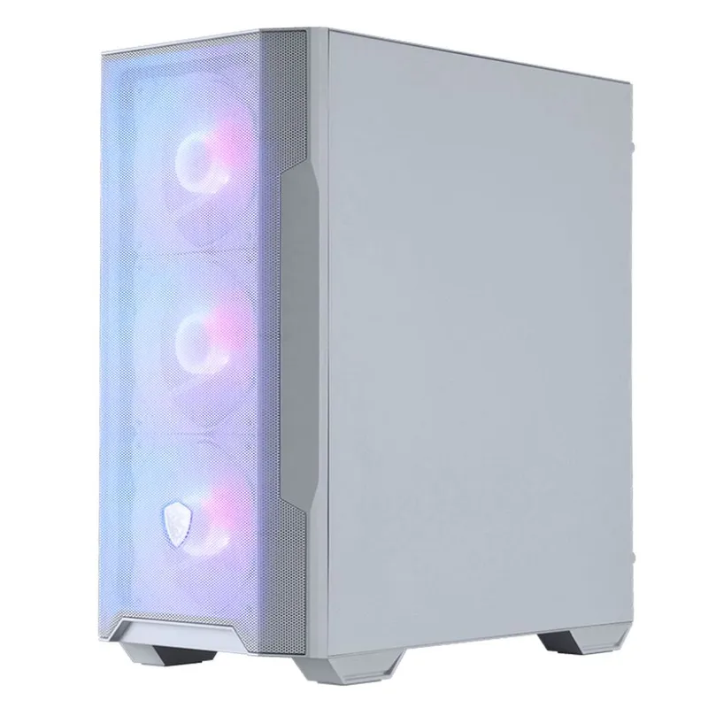 Корпус MSI MAG FORGE M100R WHITE Mini-Tower, MATX, 1xUSB 3.0, 2xUSB 2.0, 4x120mm ARGB Fan, ARGB Control Board, Tempered Glass Window, Brown Box (932220)