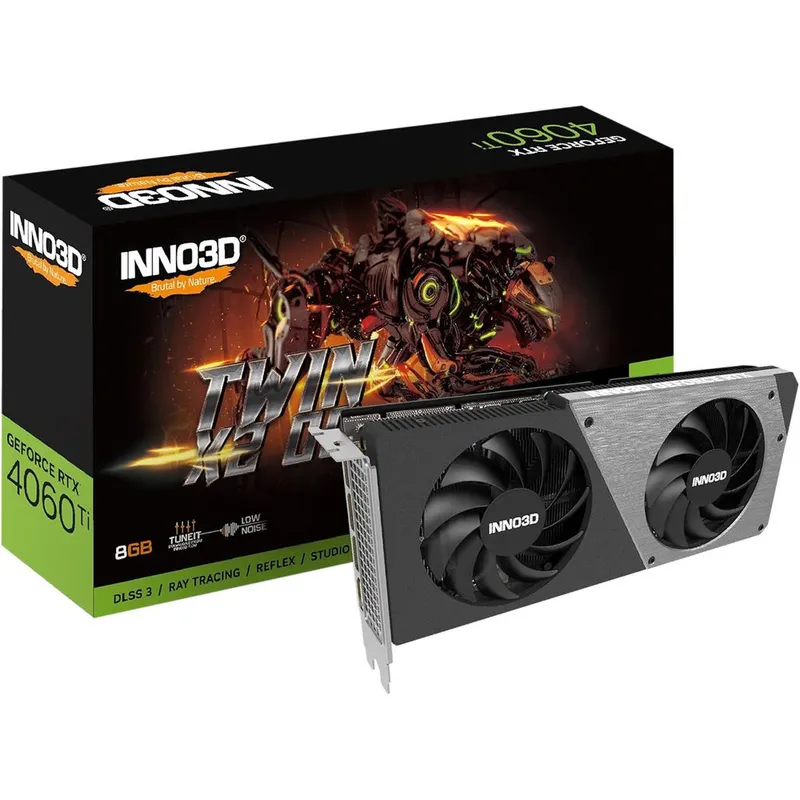 Видеокарта INNO3D RTX4060Ti TWIN X2 8GB GDDR6 128bit 3xDP HDMI 2FAN RTL