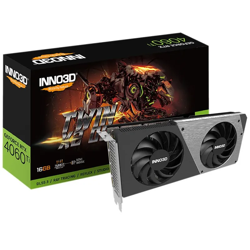 Видеокарта INNO3D RTX4060Ti TWIN OC 16GB GDDR6 128bit 3xDP HDMI 2FAN RTL