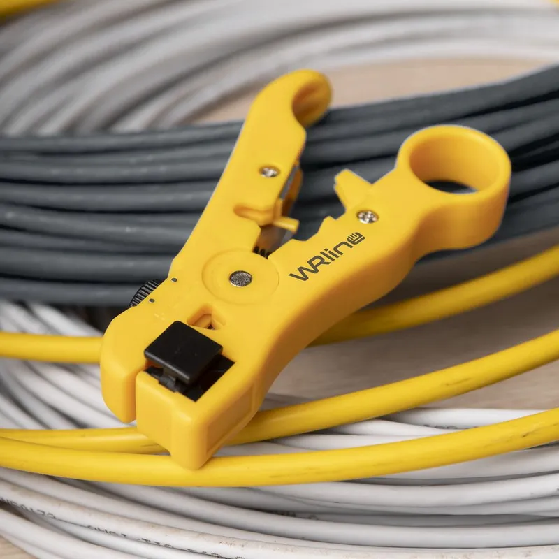 Инструмент обжимной Hyperline WRline WR-ST352 Стриппер многофункциональный для зачистки и обрезки витой пары и плоского телефонного кабеля 