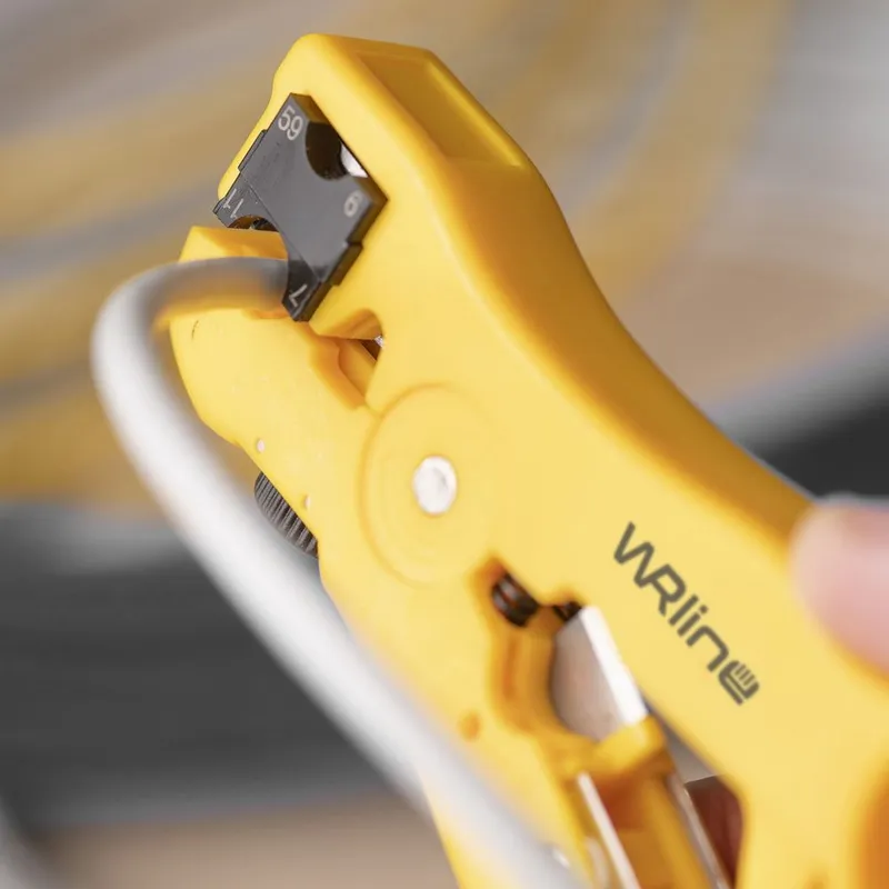 Инструмент обжимной Hyperline WRline WR-ST352 Стриппер многофункциональный для зачистки и обрезки витой пары и плоского телефонного кабеля 