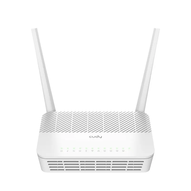 Маршрутизатор CUDY AC1200 Wi-Fi GPON Router Wireless Dual Band Gigabit xPON Router, Realtek chipset, GPON/EPON,  867Mbps at 5GHz + 300Mbps at 2.4GHz, 802.11ac/a/b/g/n, 1 PON Port, 4 Gigabit RJ45 port, Power ON/OFF Button,WPS Button,WiFi Button, Reset butt