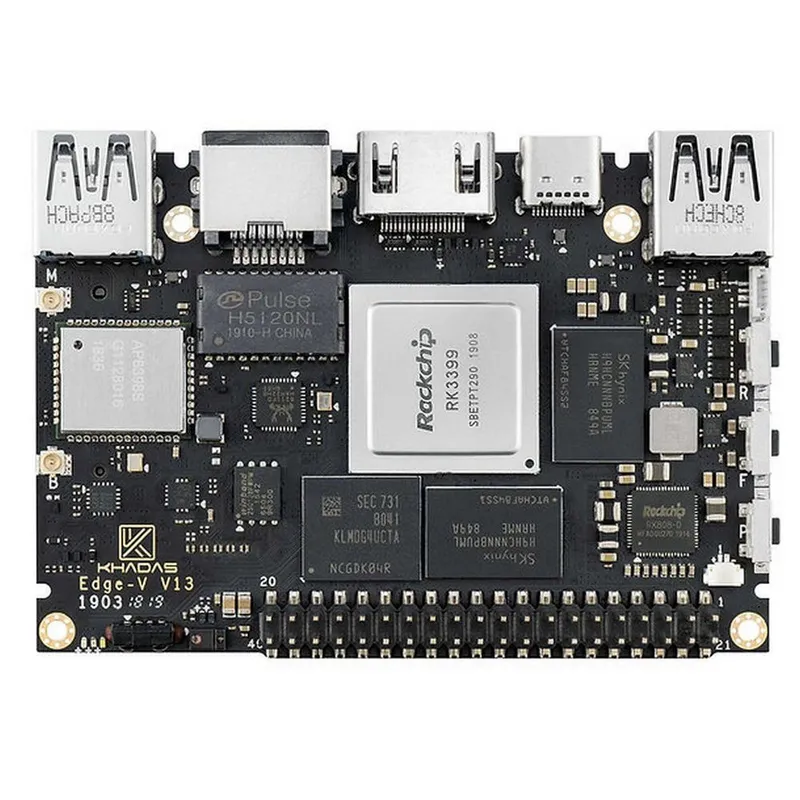 Одноплатный компьютер Khadas Edge-V Pro Rockchip RK3399, 64-bit Hexa-Core, KEGV-P-002