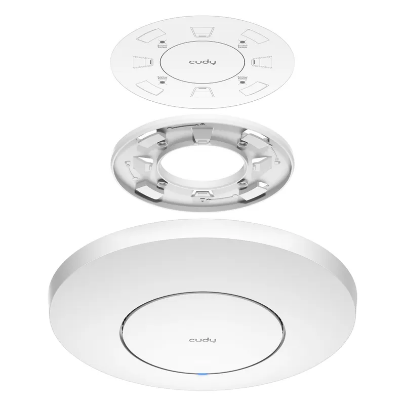 Точка доступа Wi-Fi CUDY  AP1300_P  AC1200 Wi-Fi Gigabit Access Point AC1200 Dual Band Gigabit Ceiling Mount Access Point,  MT7621DAN+MT7613B+MT7603E,  867Mbps at 5GHz + 300Mbps at 2.4GHz,  1 x GbE RJ45 Port, Support 12V DC or 802.3af PoE or Passive PoE, 