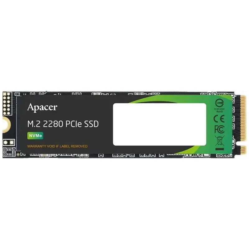 Твердотельный накопитель Apacer SSD AS2280P4X 256Gb M.2 2280 PCIe Gen3x4, R2100/W1700 Mb/s, 3D NAND, MTBF 1.8M, NVMe, 100TBW, Retail, 3 years (AP256GAS2280P4X-1)