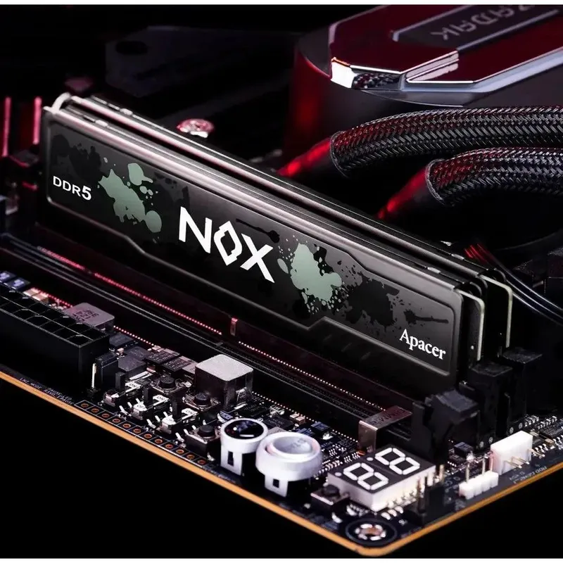 Apacer  DDR5  64GB  6000MHz DIMM NOX Black Gaming Memory CL40 1.35V Kit (2x32GB) (Retail) 2048*8  Heat Sink (Retail) 3 years (AH5U64G60C622MBAA-2)