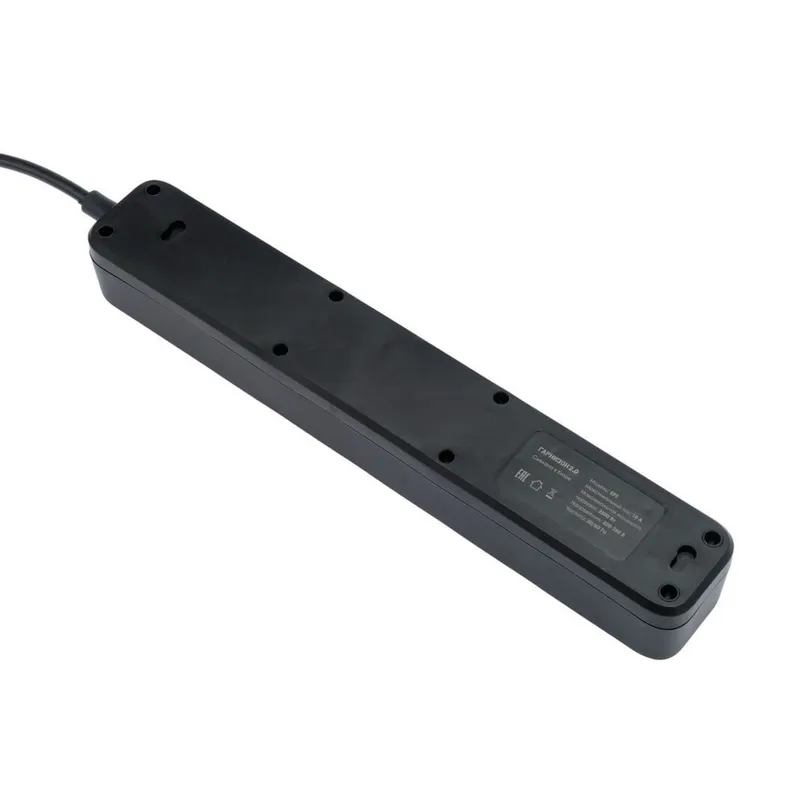 Сетевой фильтр Гарнизон EPS-5-B-5 черный, 5 розеток, 10А, кабель 5м, ур.защиты 2+, пакет
