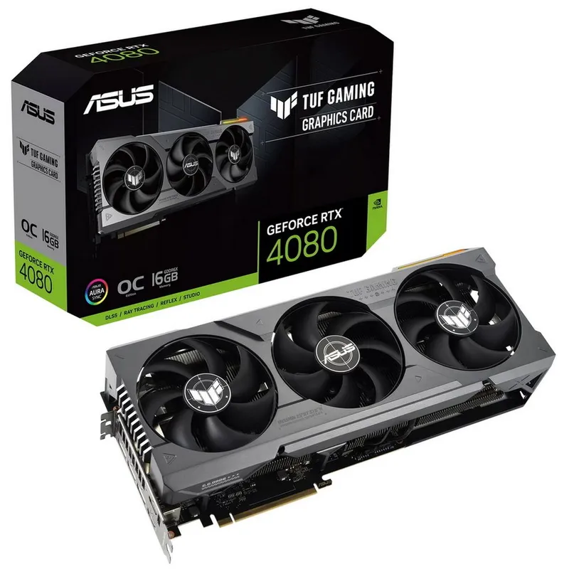 Видеокарта ASUS TUF-RTX4080-O16G-GAMING /RTX4080,HDMI*2,DP*3,16G,D6X (90YV0IB0-M0NA00) /RTX4080,HDMI*2,DP*3,16G,D6X (90YV0IB0-M0NA00) (950721)