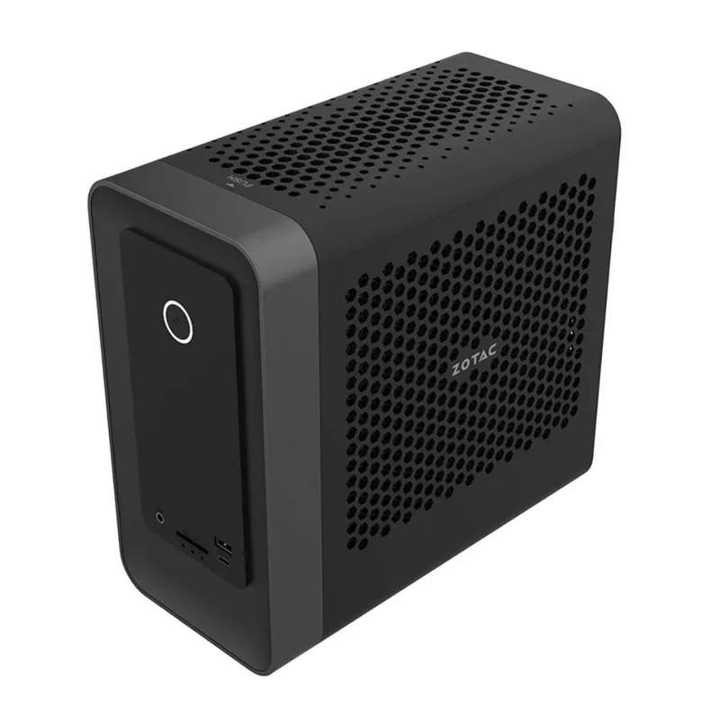 Платформа мини ПК ZOTAC ZBOX-ERP74070SC-BE, NVIDIA RTX4070 Super, Intel i7-14700, 2x DDR5 SODIMM slots, M2 SSD slot, 2.5" SATAIII BAY, WIFI, BT, 2.5G LAN, GLAN, 3x DP, HDMI, EU+UK PLUG, black
