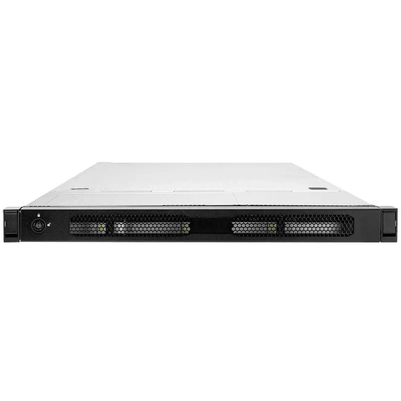 Корпус In-Win Компьютерный IW-RS104-07 Single 650w Acbel/FAN 4056mm*6/SLIMSAS*4 BP)/2.5"/3.5" hot-swap HDD tray (gray color)*4/28"RAIL/power cord*2/I/O shield universal/ Riser Card for 1Uxx-07 series , PCIe Gen 3 x 16, left-facing 90degree
