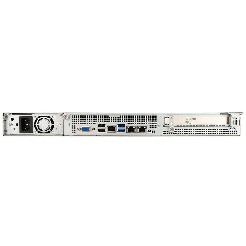 Корпус In-Win Компьютерный IW-RS104-07 Single 650w Acbel/FAN 4056mm*6/SLIMSAS*4 BP)/2.5"/3.5" hot-swap HDD tray (gray color)*4/28"RAIL/power cord*2/I/O shield universal/ Riser Card for 1Uxx-07 series , PCIe Gen 3 x 16, left-facing 90degree