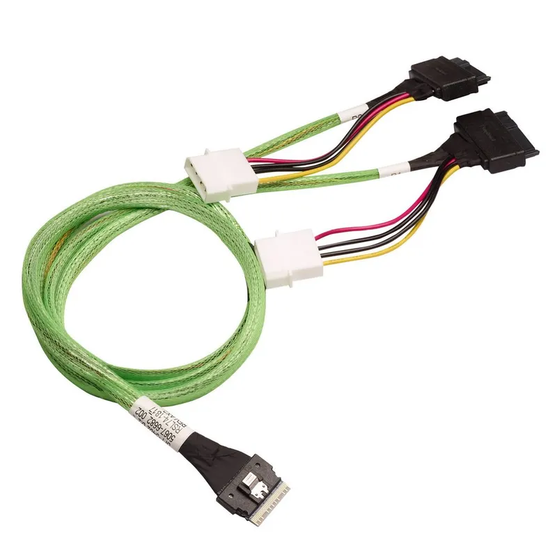 Кабель Luxshare L285SL028-SD-R Slimline SASx8  to 2x U.2 Direct, 1M   