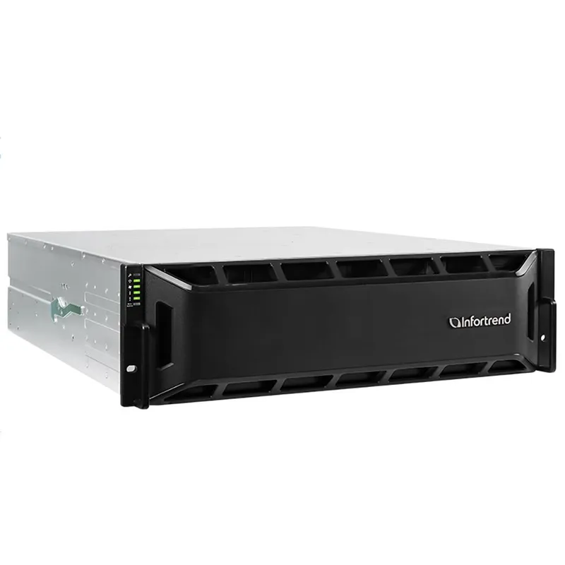 Infortrend EonStor GS 2000 Gen2 3U/16bay Dual controller, 2x12Gb/s SAS,8x1G iSCSI,+4 host boards,4x4GB,2x(PSU+FAN),2x(SuperCap+Flash),16xdrive trays,1xRackmount kit (GS 2016RCF-D)