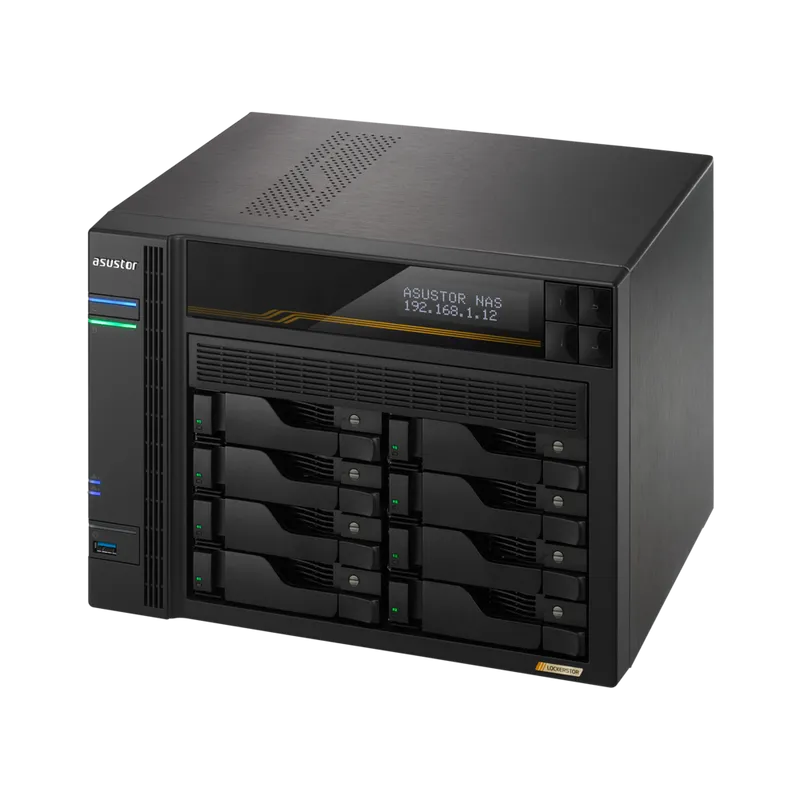 Платформа СХД ASUSTOR AS6808T 8 Bay (Max.20) 4xM.2 2x5GLAN 2x10GLAN 16GB (Max.64GB) DDR5 2xUSB-C 3xUSB 