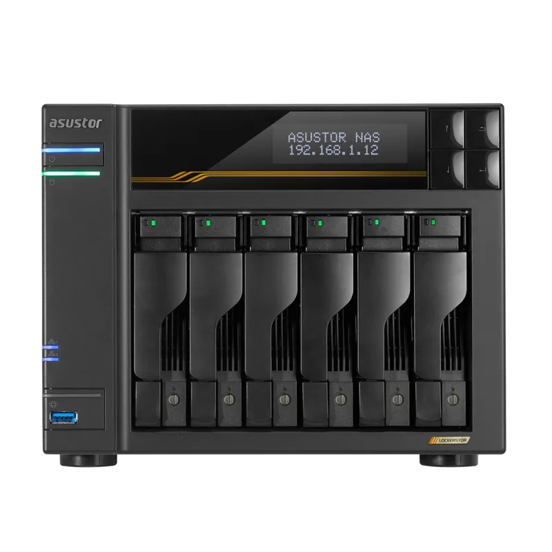 Платформа СХД ASUSTOR AS6806T 6 Bay (Max.18) 4xM.2 2x5GLAN 2x10GLAN 16GB (Max.64GB) DDR5 2xUSB-C 3xUSB 