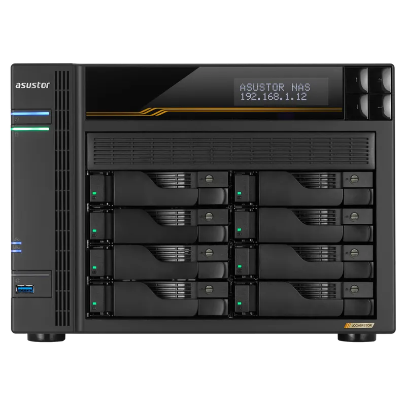 Платформа СХД ASUSTOR AS6808T 8 Bay (Max.20) 4xM.2 2x5GLAN 2x10GLAN 16GB (Max.64GB) DDR5 2xUSB-C 3xUSB 
