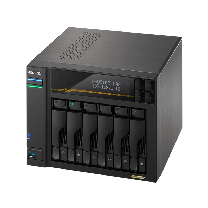 Платформа СХД ASUSTOR AS6806T 6 Bay (Max.18) 4xM.2 2x5GLAN 2x10GLAN 16GB (Max.64GB) DDR5 2xUSB-C 3xUSB 