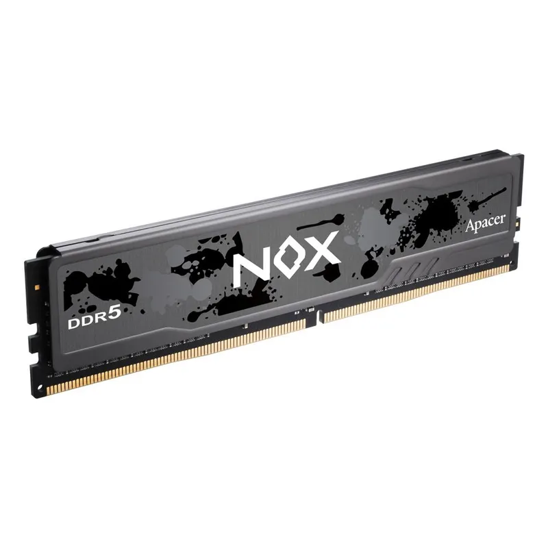 Оперативная память Apacer  DDR5  64GB  5600MHz DIMM NOX Black Gaming Memory (PC5-44800) CL40 1.25V (Retail) 2048*8  Kit (2x32GB) Heat Sink (Retail) 3 years (AH5U64G56C522MBAA-2)