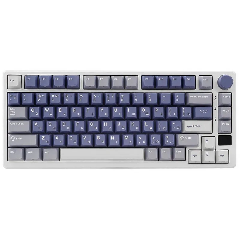Клавиатура Royal Kludge RK-M75 Ocean Blue USB/2.4 GHz/Bluetоoth, RGB, Hot Swap, K silver switch