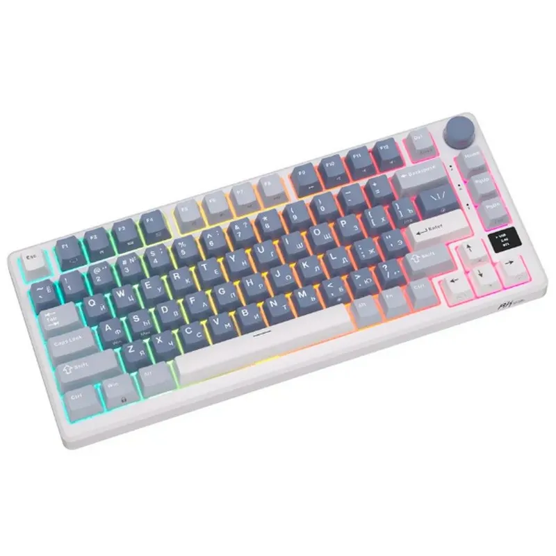 Клавиатура Royal Kludge RK-M75 Ocean Blue USB/2.4 GHz/Bluetоoth, RGB, Hot Swap, K silver switch