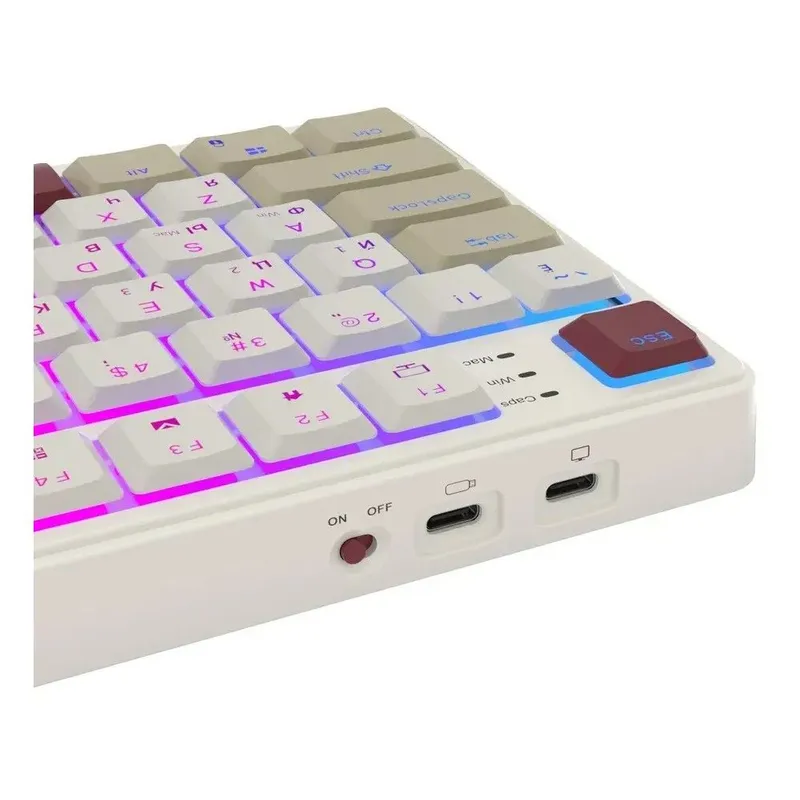 Клавиатура Royal Kludge RK N80 Rosy Clouds USB/2.4 GHz/Bluetоoth, RGB, Hot Swap, Brown switch