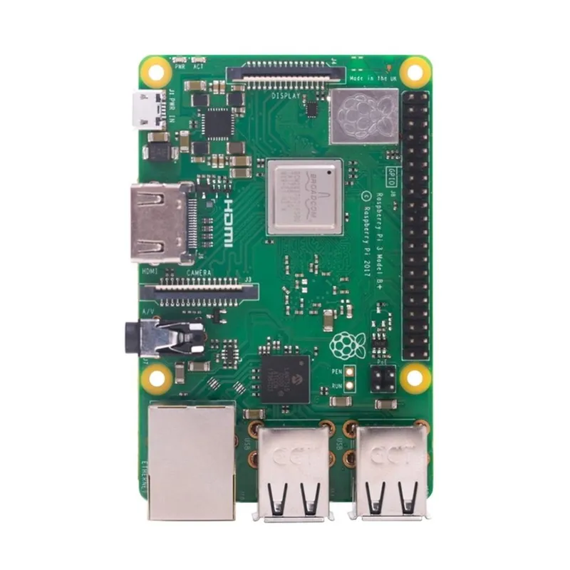 Одноплатный компьютер Raspberry Pi 3 Model B (RA432,E14 version) Retail,1GB RAM,QuadCore 1.2GHz Broadcom BCM2837 64bit CPU,WiFi,Bluetooth,40-pin extended GPIO,4xUSB 2.0,HDMI,USB-microB Power разъем (Support Raspbian and WIN10 IOT)(RASP1825) (710850) (8024