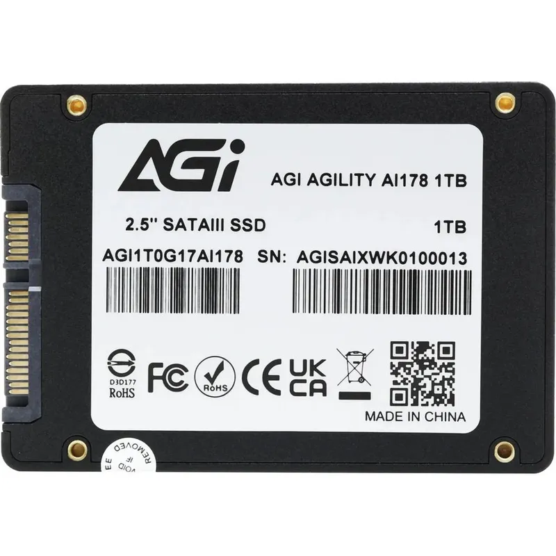 Накопитель SSD AGi SATA-III 1TB AGI1T0G17AI178-CB AI178 2.5"