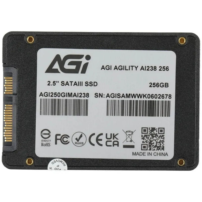 Твердотельный накопитель SSD AGI AI238 SSD 2.5" 256GB QLC RETAIL-Color Box 