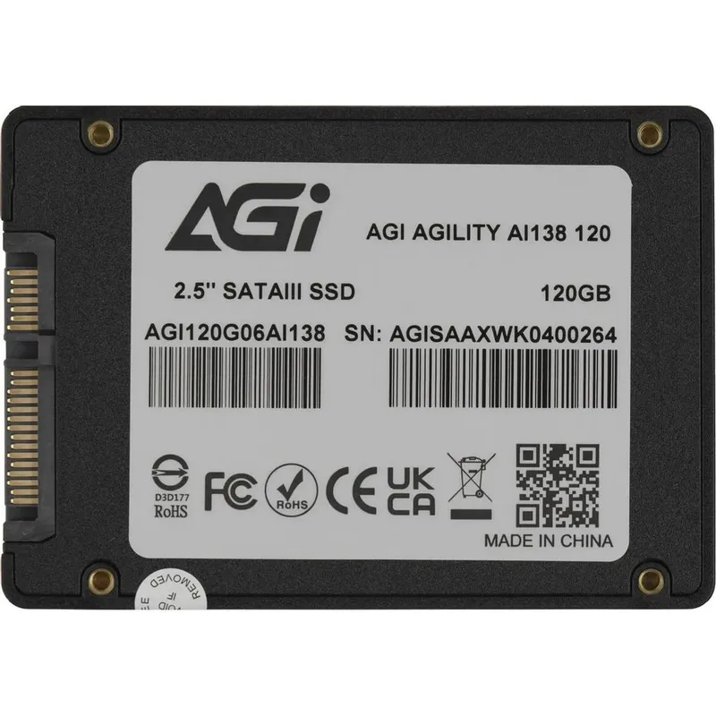 Твердотельный накопитель SSD AGI AI138 SSD 2.5" 120GB RETAIL-Color Box 