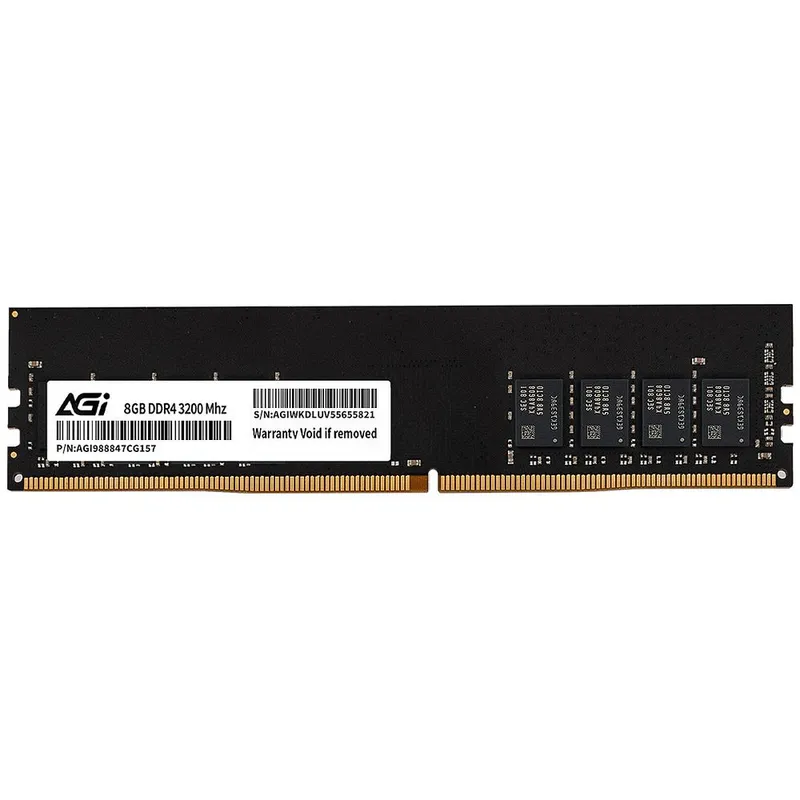 Модуль памяти AGI DDR4 3200MHz 8GB UDIMM RETAIL (No Heat Sink (for UDIMM)) -Single tray 