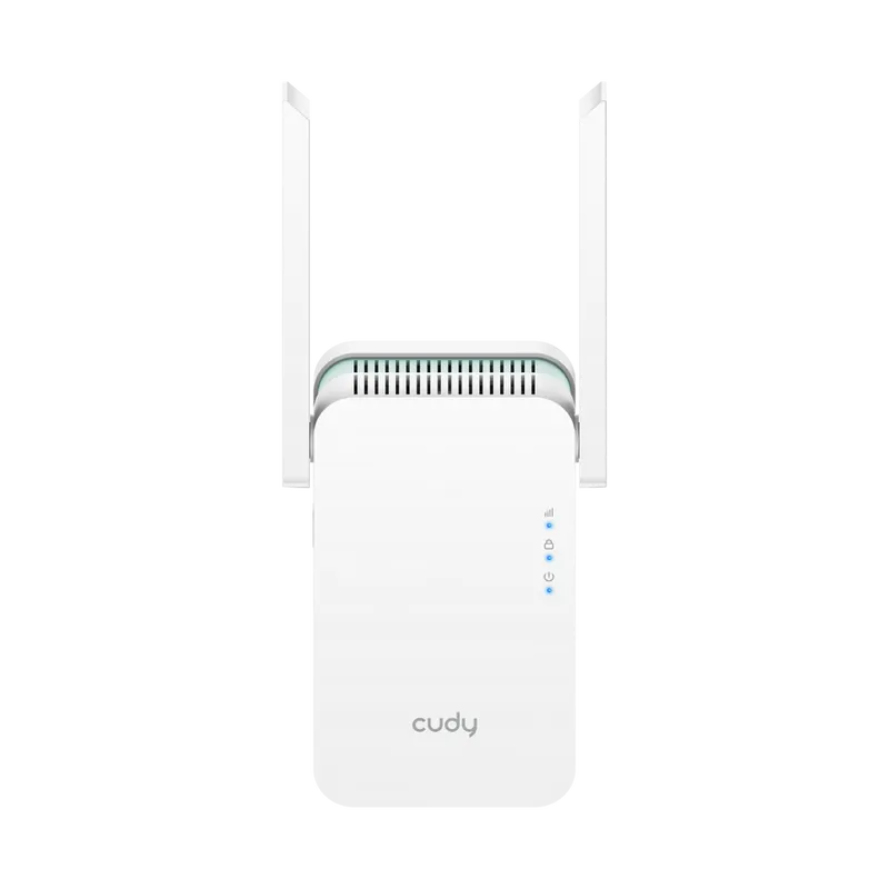 Усилитель сигнала CUDY  RE1500  Wi-Fi 6 AX1500 с поддержкой Mesh, режим точки доступа, чипсет: MediaTek, Cudy Mesh, скорость Wi-Fi: до 300 Мбит/с (2,4 ГГц) + до 1201 Мбит/с (5 ГГц), стандарты Wi-Fi: 802.11a/b/g/n/ac/ax, 1 порт Ethernet 10/100 Мбит/с, кноп