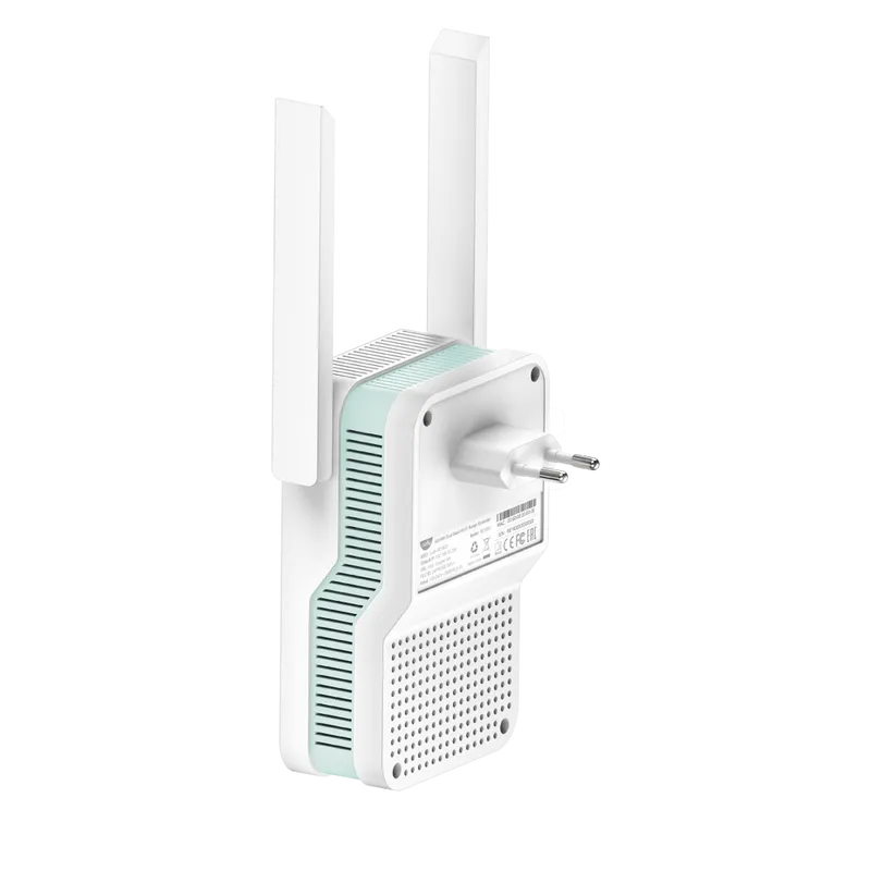 Усилитель сигнала CUDY  RE1500  Wi-Fi 6 AX1500 с поддержкой Mesh, режим точки доступа, чипсет: MediaTek, Cudy Mesh, скорость Wi-Fi: до 300 Мбит/с (2,4 ГГц) + до 1201 Мбит/с (5 ГГц), стандарты Wi-Fi: 802.11a/b/g/n/ac/ax, 1 порт Ethernet 10/100 Мбит/с, кноп