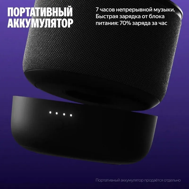 Умная колонка Яндекс Станция Мини 3 Про с Алисой, Zigbee, черный ( YNDX00059BLK) 