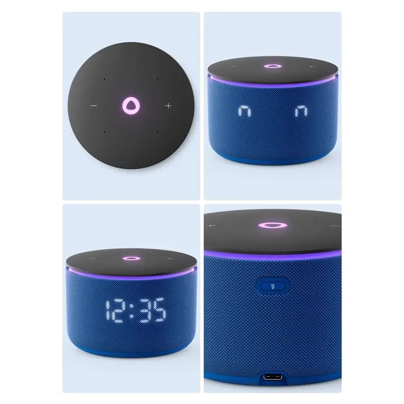 Умная колонка Яндекс Станция Мини 3 Про с Алисой, Zigbee, синий ( YNDX00059BLU) 