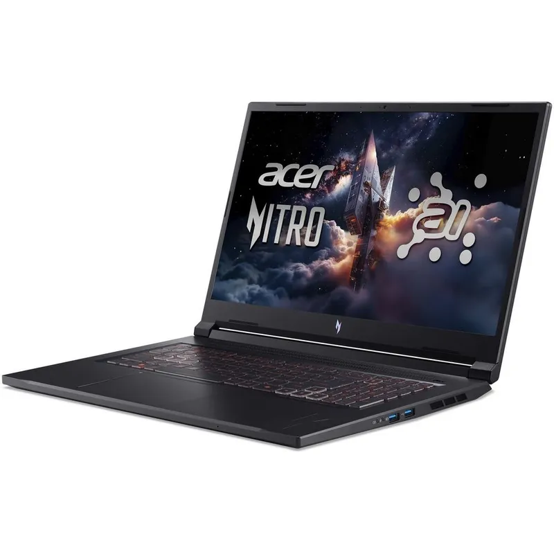 Ноутбук Acer Nitro V 17 AI ANV17-41-R6A6 AMD Ryzen 7 260/16Gb/SSD1Tb/RTX5060 8Gb/17.3"/IPS/FHD/1920x1080/144Hz/NoOS/Black (NH.QYVCD.005)