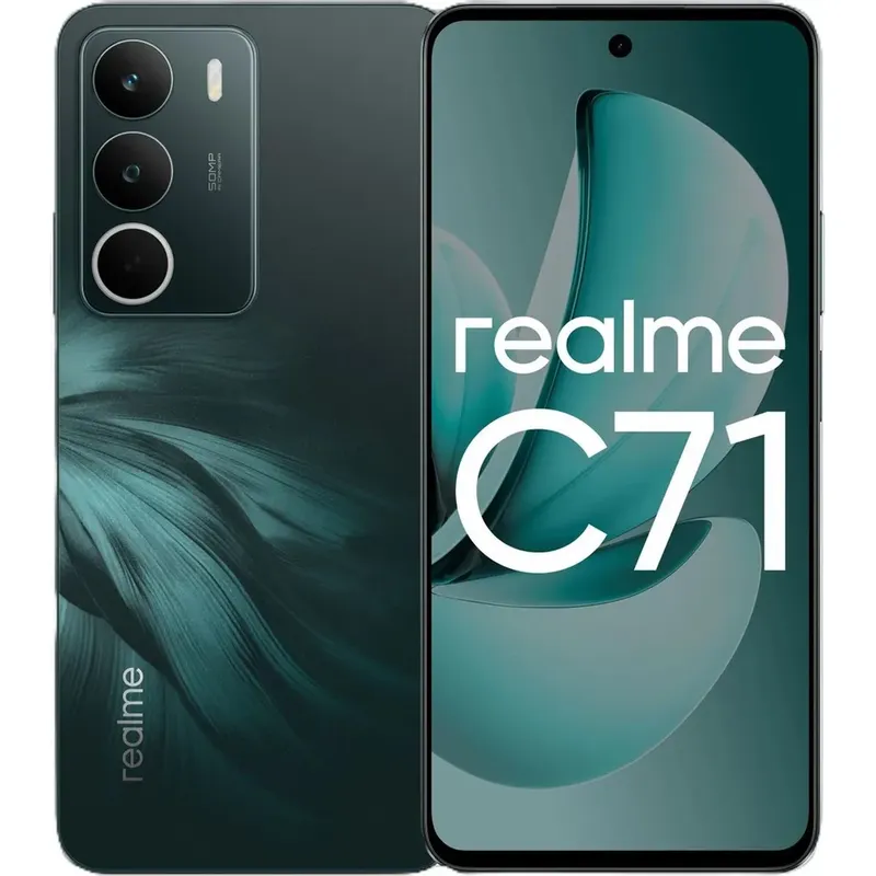 Смартфон Realme C71 6+128 RMX5303 6+128 зеленый  (RMX5303 6+128 Green)