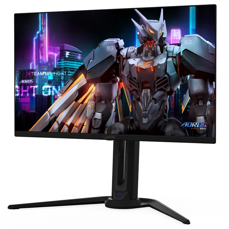 Монитор 27" Gigabyte AORUS FO27Q5P EK Black (QD-OLED, 2560×1440, 500Hz, 300 cd/m, 1,5M:1, 2xHDMI 2.1, DP 2.1 UHBR20, 1x MiniDP 2.1 UHBR20, DP 1.4 (HBR3) выход  3xUSB 3.2, USB Type-C) 