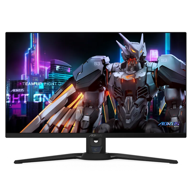 Монитор 27" Gigabyte AORUS FO27Q5P EK Black (QD-OLED, 2560×1440, 500Hz, 300 cd/m, 1,5M:1, 2xHDMI 2.1, DP 2.1 UHBR20, 1x MiniDP 2.1 UHBR20, DP 1.4 (HBR3) выход  3xUSB 3.2, USB Type-C) 