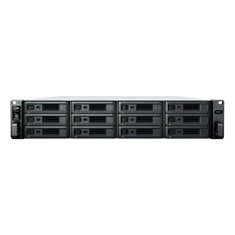 Системы хранения данных Synology(Rack 2U)12C 2,1 GhzCPU/16Gb(128)/RAID0,1,10,5,6/up to 12 HP SATA,SAS(3,5' 2,5') up to 96 (RX1222sas x 7)/2xUSB/4GE+2x10GE(RJ-45)/2Expslot/iSCSI/2xIPcam(up to128)/2xPSU/no rail/1YW