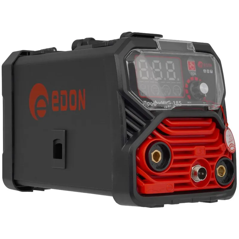  Сварочный аппарат полуавтоматический Edon ПрофиMIG-185 MIG 6,9кВт 20-185А, MMA 7,9кВт 20-185А, раб.цикл 60%, КПД 85%, диаметр: электроды 2-4мм, проволока 0,8-1мм